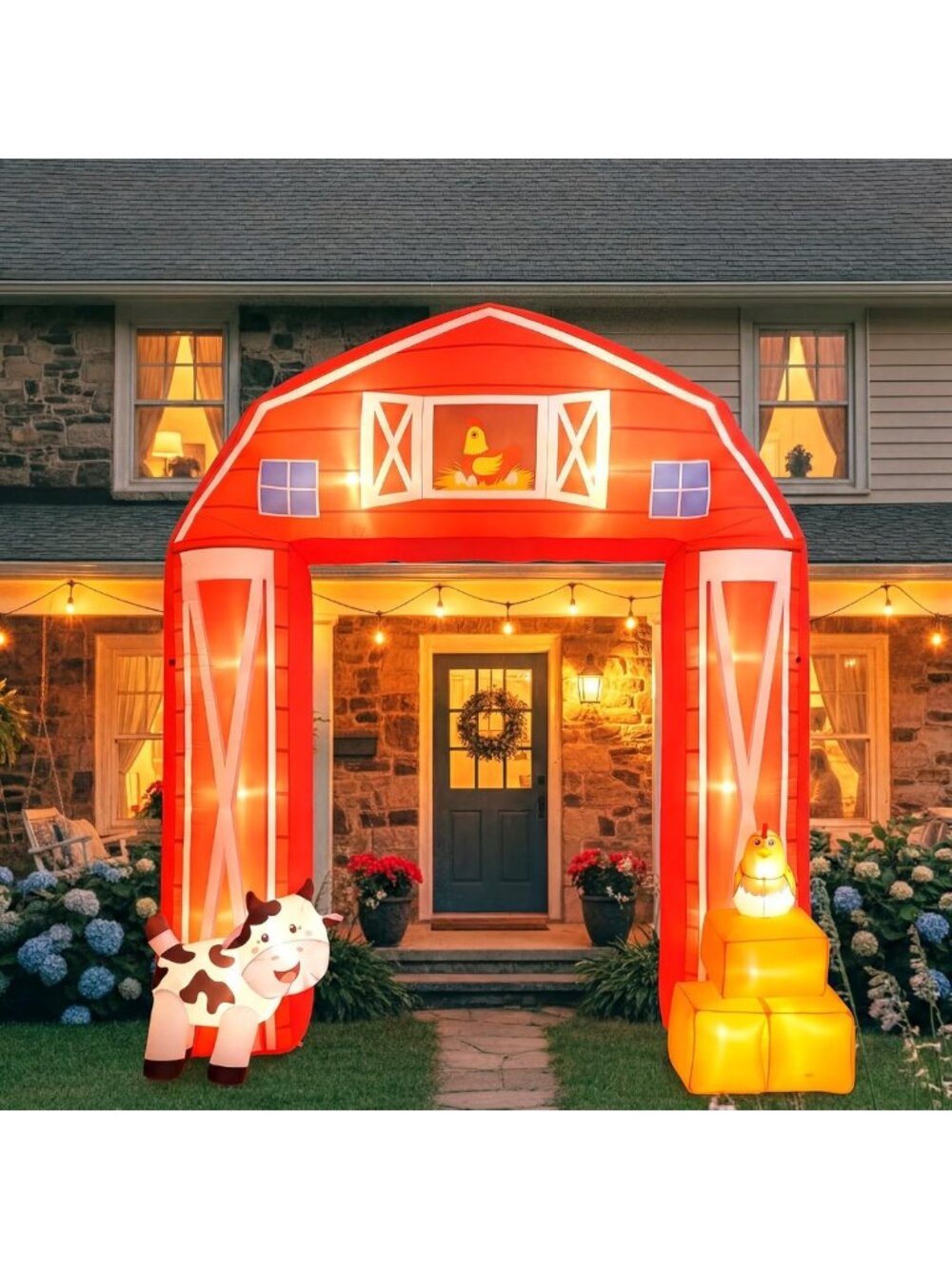 Giant 10ft Inflatable Archway with LED Lights for Halloween, Birthday & Baby